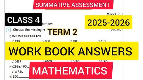 ENNUM EZHTHUM TERM 2 SUMMATIVE ASSESSMENT CLASS 4 MATHEMATICS WORK BOOK ANSWERS 2025-26 