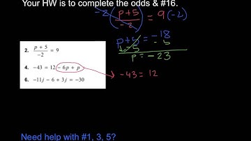 1.2 Solving Multi- Step Equations