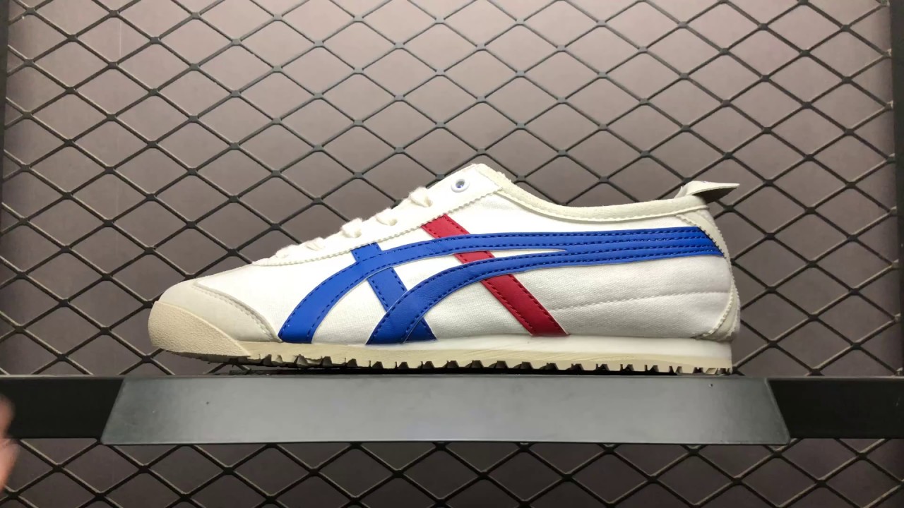 asics onitsuka tiger white blue red nippon