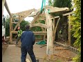 Green oak barn - fabrication and construction Green oak barn - fabrication and construction