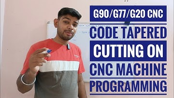 Cnc turning programming fanuc in hindi, G77/G90/G20 tapered cutting on cnc #cnc #cncprogramming