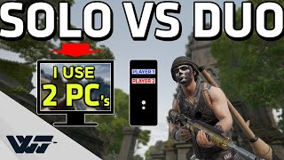 SOLO VS DUO - I used 2 PC's to do this! (2nd account got banned for doing it!) - PUBG