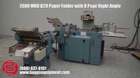2000 MBO B20 Paper Folder with 8 Page Right Angle