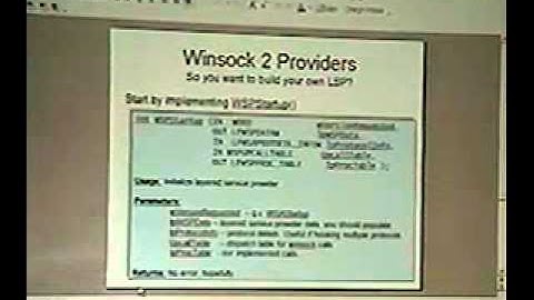 DEF CON 13 - Jonathan Levin, The Dark side of Winsock