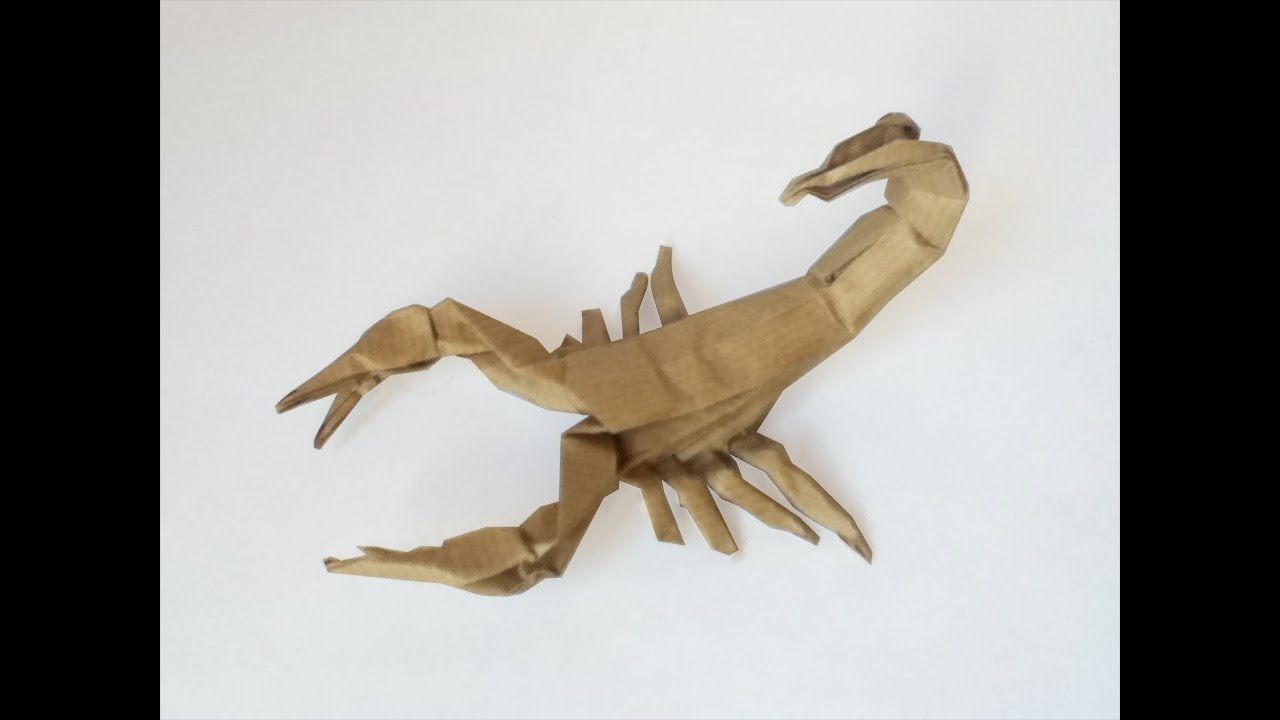 Origami Scorpion tutorial (Robert J. Lang) Part 1 YouTube