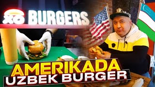 AMERIKADAGI UZBEK HALOL BURGER KAFESI.