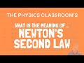 Understanding Newton's Second Law
