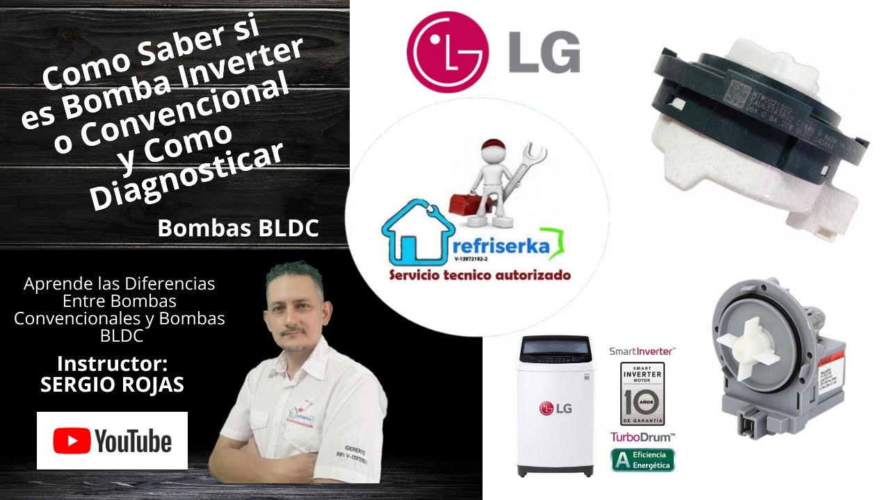 Como Diagnosticar y Saber si es Bomba de Desagüe BLDC Inverter o Convencional Lavadoras | refriserka
