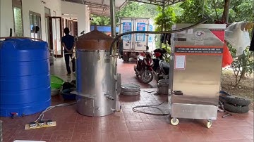 Trọn Bộ Nồi Hơi Nấu Rượu và Tủ Nấu Cơm Đun Củi Hiện Đại Nhất lắp tại Thành Công Phổ Yên Thái Nguyên