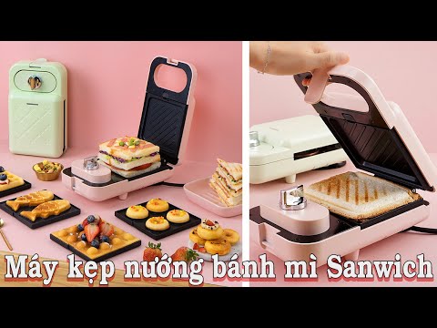 Video Review máy kẹp nướng bánh mì Sandwich đa năng 2 khuôn... - youtube