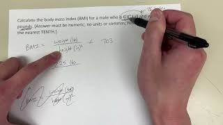 Naplex calculation: (level difficulty: easy) - BMI