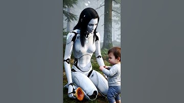 AI Robot Mom’s Magical Walk Through the Forest 🌲🤱#robots #shorts