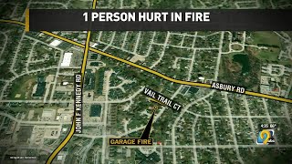 One hurt in Dubuque garage fire