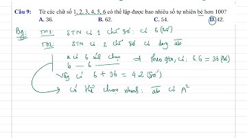 Quy tắc đếm lớp 10 bài toán đếm số tự nhiên bé hơn 100