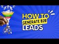B2B lead generation - easy and free lead generation