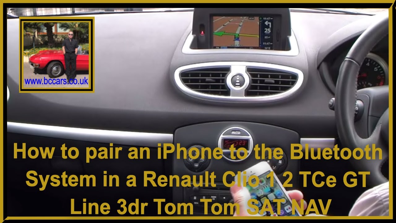 How to pair an iPhone to the Bluetooth System in a Renault Clio 1