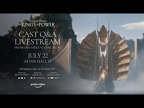 The Lord of the Rings: The Rings of Power - Cast Q&amp;A Livestream from SDCC | Prime Video