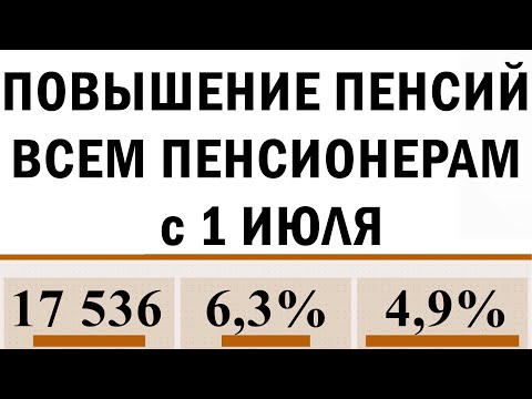 ПОВЫШЕНИЕ ПЕНСИЙ ВСЕМ ПЕНСИОНЕРАМ с 1 ИЮЛЯ 2021 года