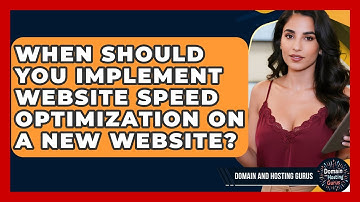 When Should You Implement Website Speed Optimization on a New Website? - Domain And Hosting Gurus