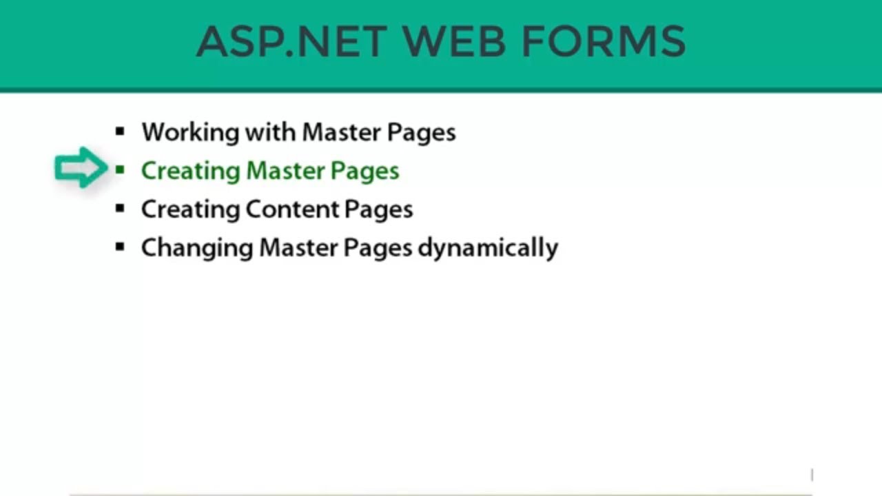 Creating Master Pages In ASP Net Part 24 YouTube