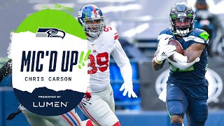 Chris Carson Mic'd Up vs Giants | Seahawks Saturday Night
