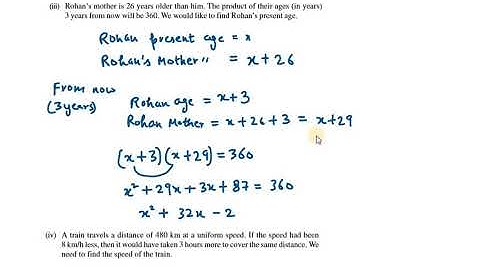 #2 Ex 4 1 Quadratic Equation Class 10 2  Represent the following situations in the form of quadratic