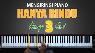 Mengiringi HANYA RINDU Hanya 3 Jari | Belajar Piano Keyboard