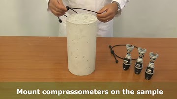 AUTOMAX E-Modulus — How-to fit a concrete cylinder with compressometer-extensometer for elasticyty