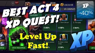 Best Act 4 XP Grinding Quest! How to Level Up Fast! Marvel Contest of Champions screenshot 3