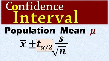 Confidence Interval for a population mean - t distribution