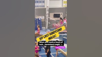 Kip, cast, handstand… somehow I got lucky! 🍀#GymnasticsFlow #HandstandGoals #KipCast #GymnastLife