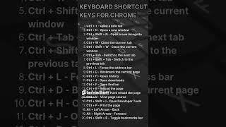 🚀 10 Chrome Shortcuts That Will Instantly Boost Your Browsing Speed! ⌨️  Speed Up Your Browsing