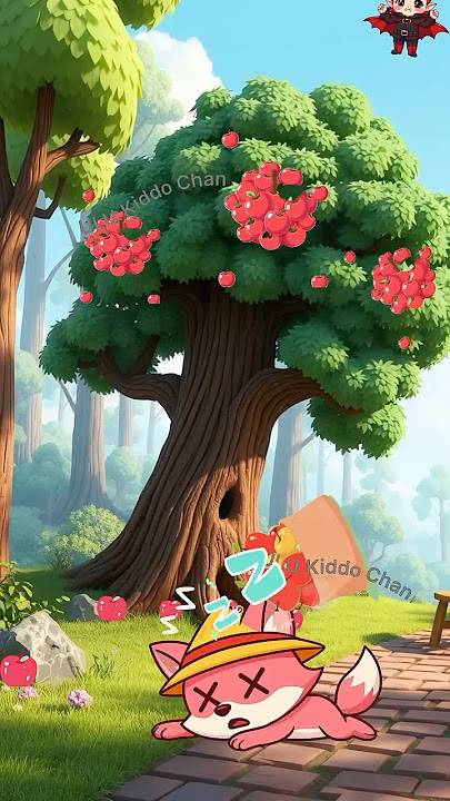 APPLE - Foxie 🦊 vs Vamboy 🧛‍♂️ | The Silly Forest Battle! #shorts #anak #lucu #viral #shorts