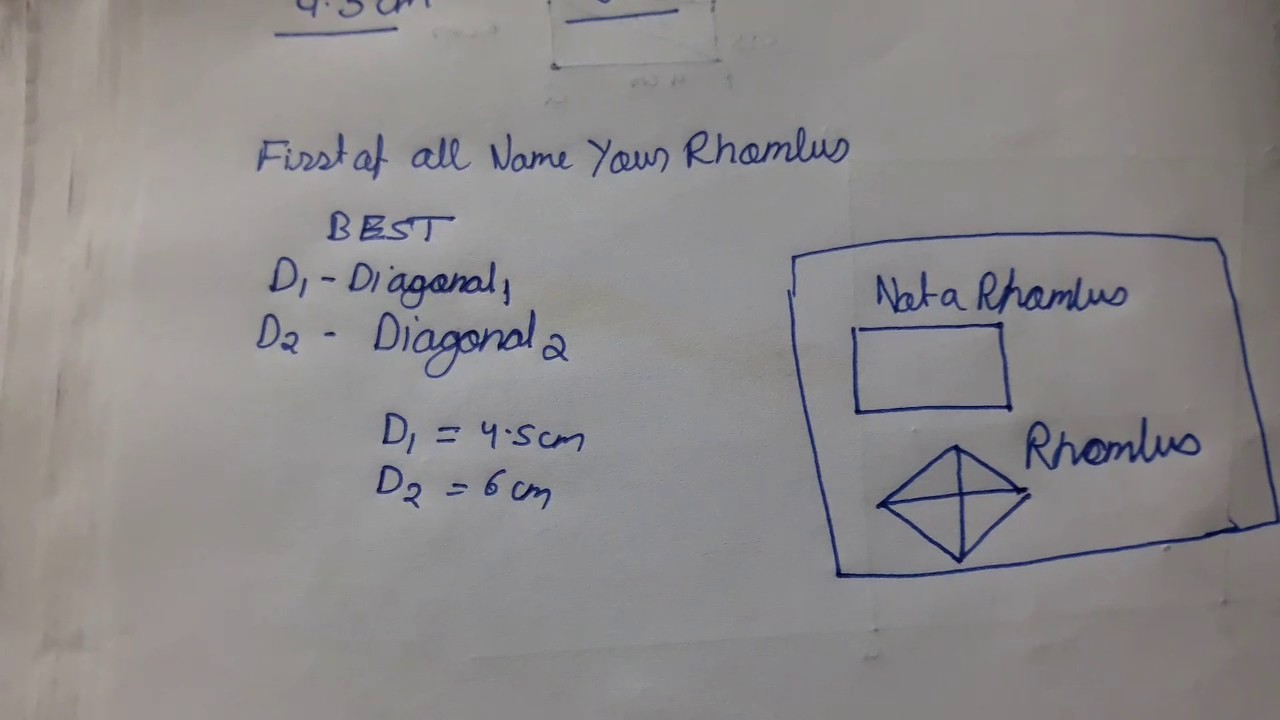 How to draw a Rhombus - YouTube