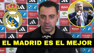 XAVI EN RUEDA DE PRENSA / INCREÍBLE LO QUE DIJO DEL REAL MADRID Y DEL BERNABÉU