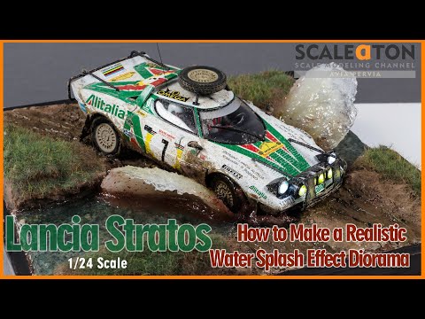 How to Make a Realistic Water Splash Effect Diorama | Lancia Stratos 1977 Safari Rally Diorama