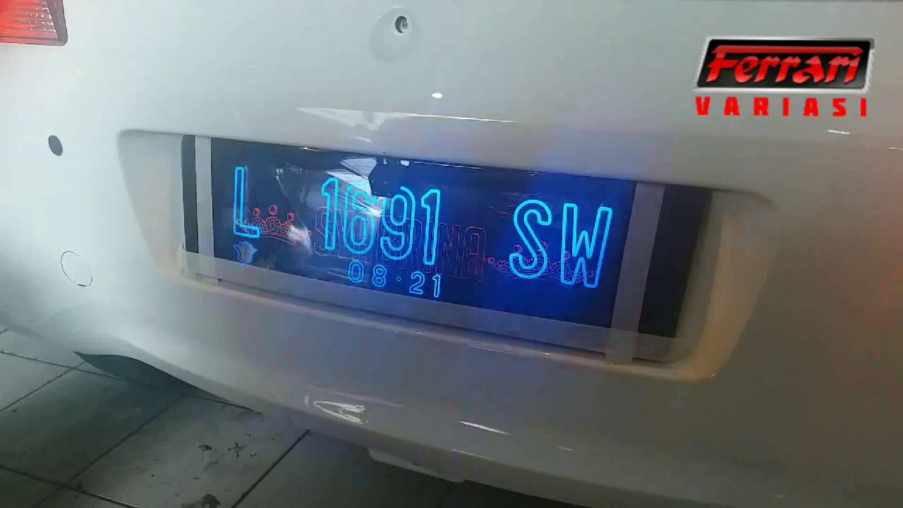 Plat Nomor Mobil Lampu Ferrari Variasi Surabaya Youtube