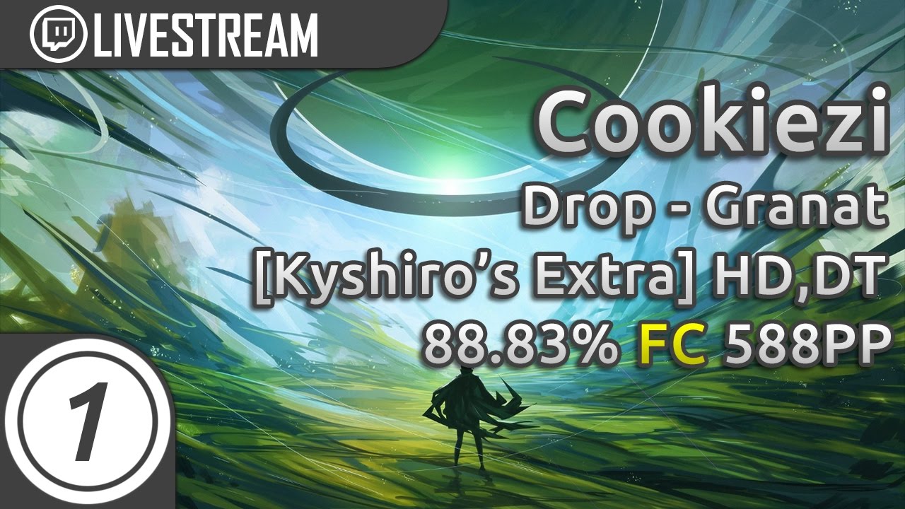 Cookiezi |  Drop - Granat [Kyshiro's Extra] +HD,DT | FC 88.38% 588pp