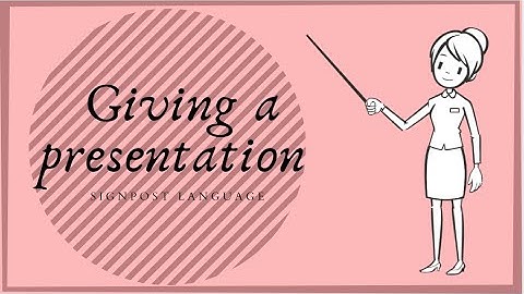 Giving a presentation - Signpost language