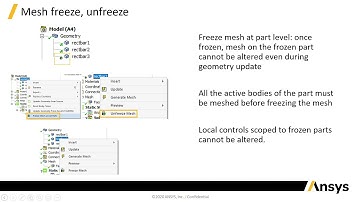 Ansys 2021 R2 Structures Update - Meshing: Mesh Freeze (Part 3 of 4)