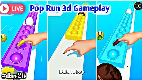 Pop Run 3d Live 🔴 Madness Gameplay 💢 Made of World Record 99090 #shortfeed #poprun3d #live day26