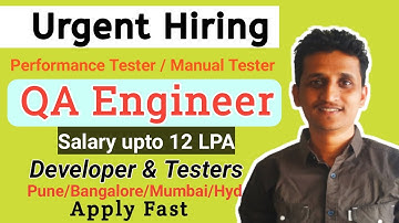 Freshers Software Testing Job | Software Developers Jobs | QA Job | QA Fresher Jobs | Fresher IT Job