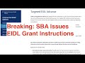 Breaking News: SBA Issues Guidance on EIDL Grants and Targeted EIDL Grants