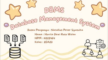 ‧₊˚✧Tugas Presentasi Pengantar Teknologi SIM 2 ⌇⌇ DBMS (Database Management System)✧˚₊‧