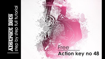Abstract dots Photoshop tutorial ( free action key)
