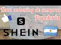 Haul unboxing compra en SHEIN desde Argentina manualidades y papelería