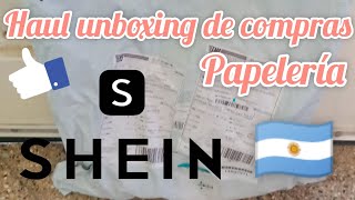 Haul unboxing compra en SHEIN desde Argentina manualidades y papelería