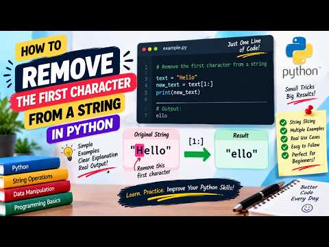 How to remove the first character from a string in Python