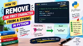 How to remove the first character from a string in Python