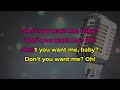 The Human League   Dont You Want Me - Karaoke Version